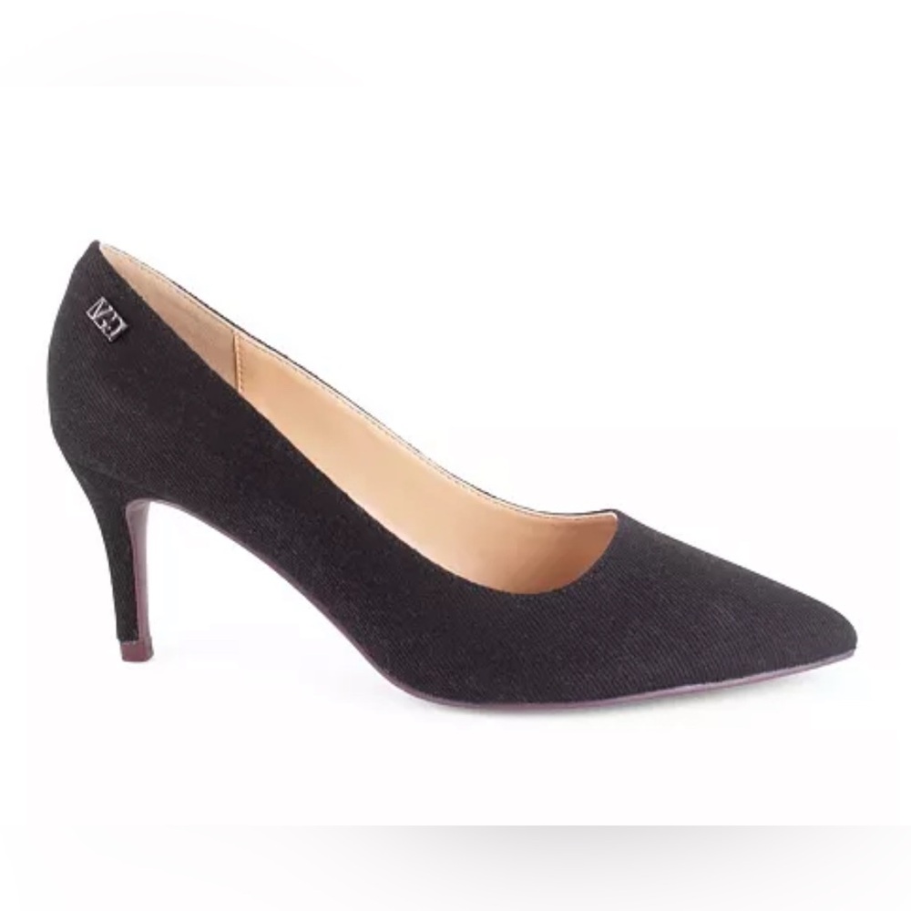 Gloria Vanderbilt Denim Slip On Pump - Marilyn (Black) 3” Heel -Size 11